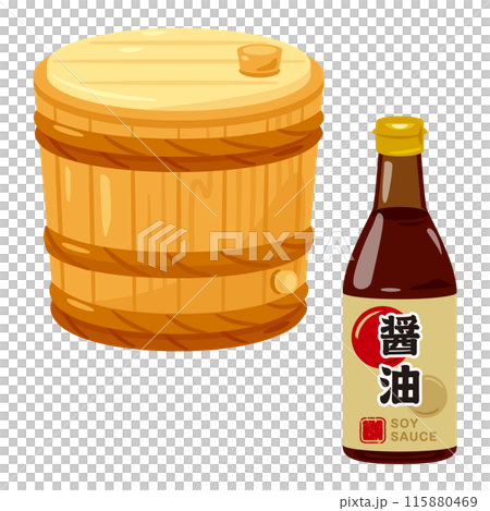 醬油桶和醬油瓶 醬油桶和醬油瓶 115880469