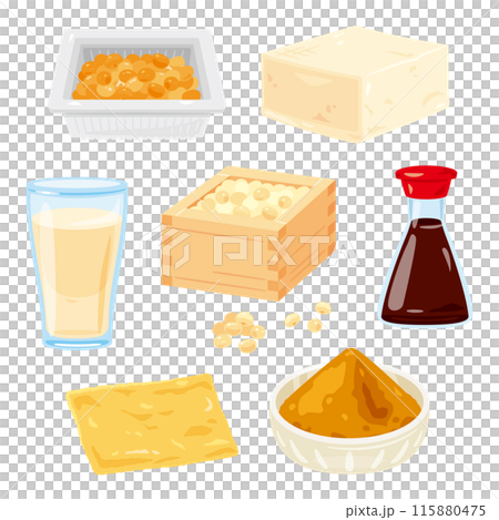 Soybean products set 115880475