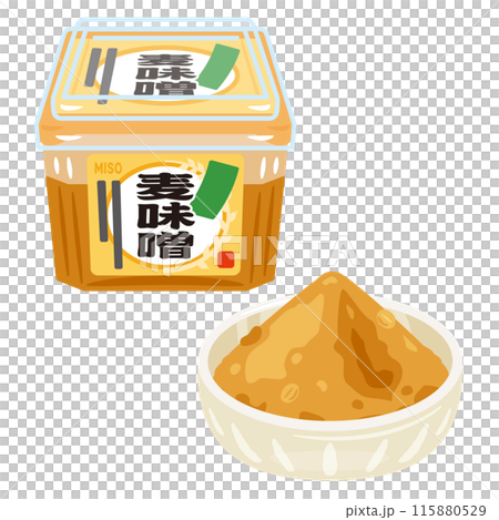 パック入りの麦味噌 115880529