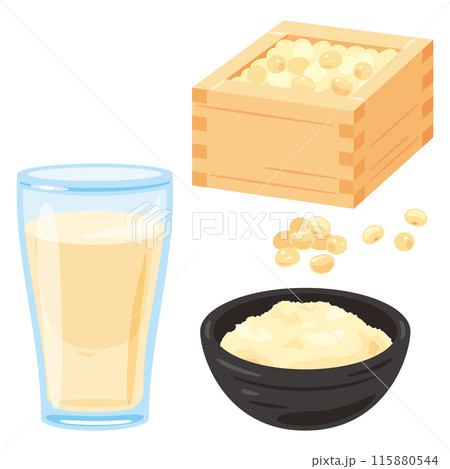 豆乳とおからと大豆 豆乳とおからと大豆 115880544