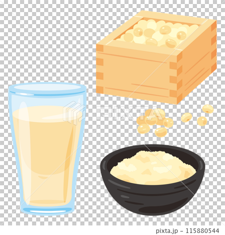 豆乳とおからと大豆 豆乳とおからと大豆 115880544