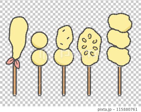 炸串油炸食品插畫 115880761
