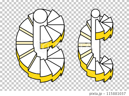 螺旋樓梯的簡單線條畫圖 螺旋樓梯的簡單線條畫圖 115881037