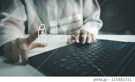 Password and username for access data of laptop, security to login with otp and digit code, send from system service to mobile phone 115881311