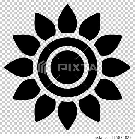 簡單的花圖標向日葵 簡單的花圖標向日葵 115881823