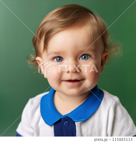 Studio Portrait of Cute Toddler Boy 115883113