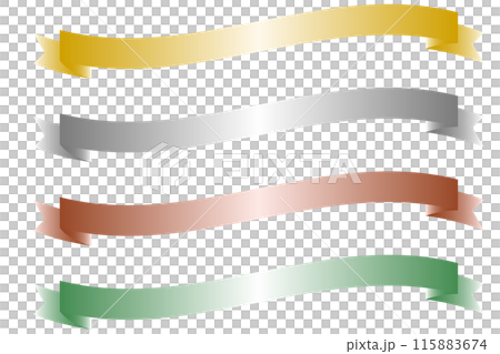 A set of illustrations of luxurious gradient ribbons A set of illustrations of luxurious gradient ribbons 115883674