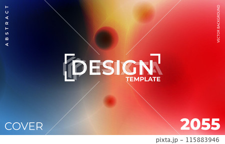 Vibrant gradient background design wit circles and spheres. Abstract creative vector background for social media, banner, wallpaper, cover, advertising, business card, promo presentation Vibrant gradient background design wit circles and spheres. Abstract creative vector background for social media, banner, wallpaper, cover, advertising, business card, promo presentation 115883946