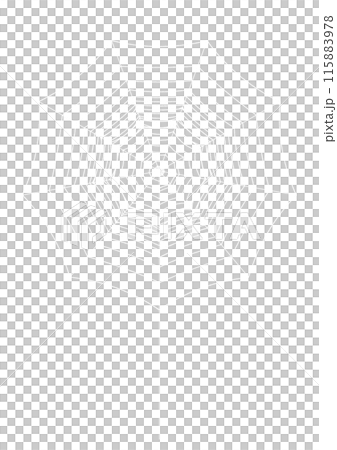 蜘蛛がいない雨の雫のついた大きな白い巣のイラスト 115883978