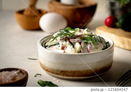 Rustic spring salad Rustic spring salad 115884547