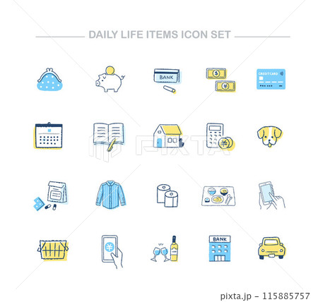 生活費・ライフスタイル　アイコンセット2 115885757