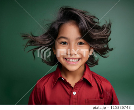 Studio Portrait of Young Smart Boy Studio Portrait of Young Smart Boy 115886748