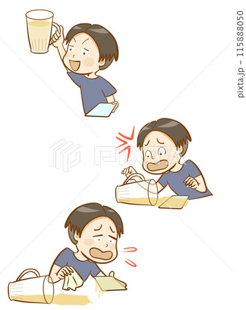 飲み会でスマホがビールに浸る 115888050