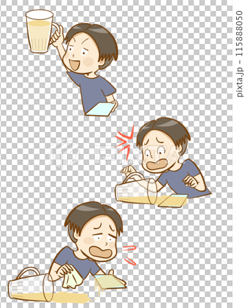 飲み会でスマホがビールに浸る 115888050