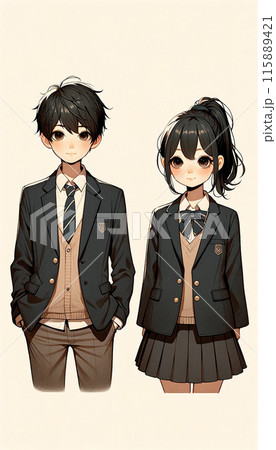 制服を着た学生 制服を着た学生 115889421