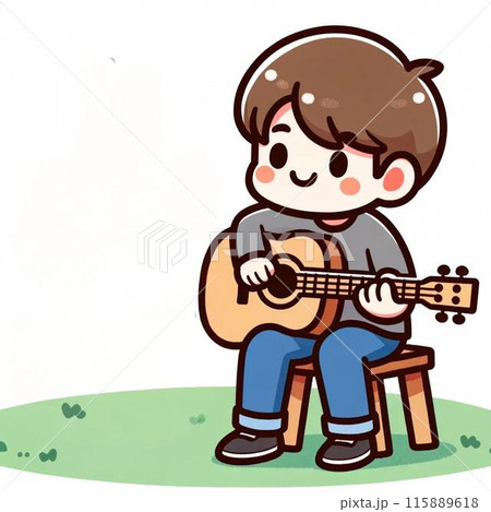 ギターを弾いている男性 ギターを弾いている男性 115889618