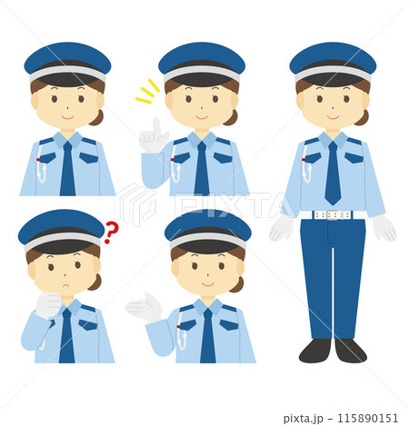 女性警備員のイラスト 115890151