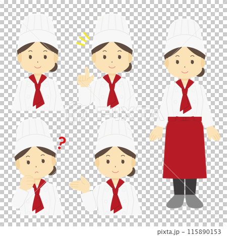 Illustration of a female pastry chef Illustration of a female pastry chef 115890153