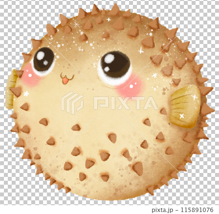 Watercolor Hand drawn illustration underwater animals cute pufferfish marine wild life children clip art for textile, decoration, posters, inviation, greeting cards Watercolor Hand drawn illustration underwater animals cute pufferfish marine wild life children clip art for textile, decoration, posters, inviation, greeting cards 115891076