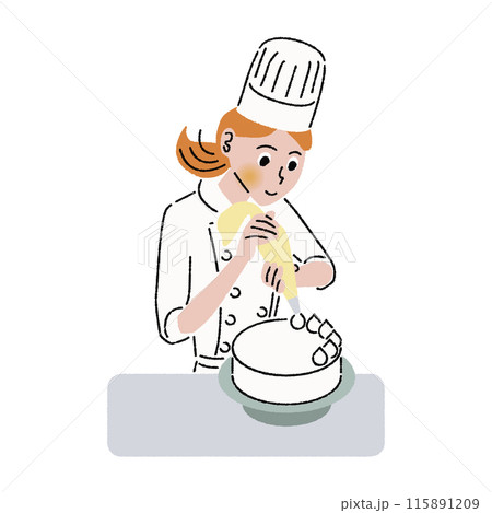 職業_パティシエ_女性 職業_パティシエ_女性 115891209