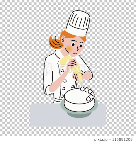 職業_パティシエ_女性 職業_パティシエ_女性 115891209