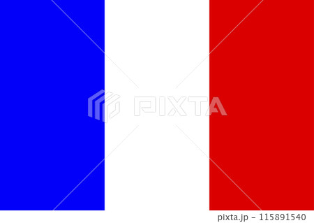 フランスの国旗のイラスト 115891540