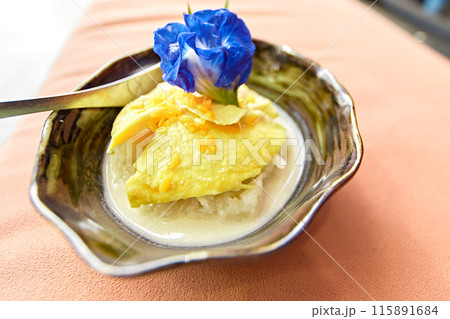 Durian and sticky rice Durian and sticky rice 115891684