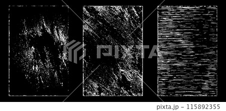 Black and white grunge. Distress overlay texture. Abstract surface dust and rough dirty wall background concept. Distress illustration simply place over object to create grunge effect. Vector EPS10. 115892355
