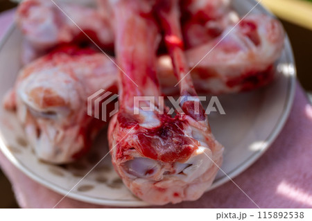 生肉の犬の餌　ゲンコツ 115892538