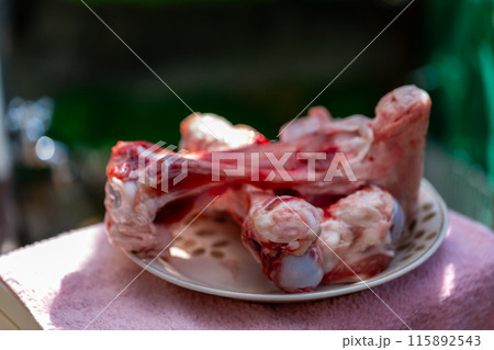 生肉の犬の餌　ゲンコツ 115892543