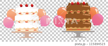 バースデーケーキ2種類 バースデーケーキ2種類 115894523