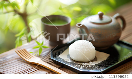 日本の茶席と和菓子 115896022