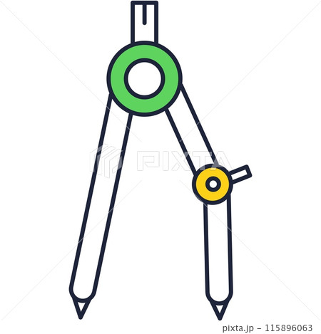 Draft compass architect and engineer tool icon Draft compass architect and engineer tool icon 115896063