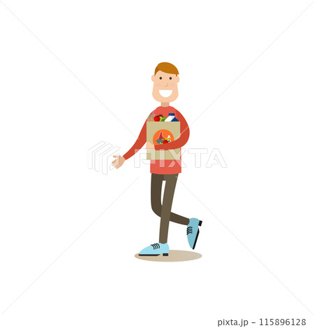 People shopping vector illustration in flat style 115896128
