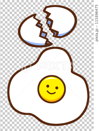 Cracked egg (with face) 115896475