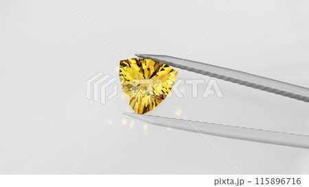 Brilliant Trillion Cut Citrine Gemstone 115896716