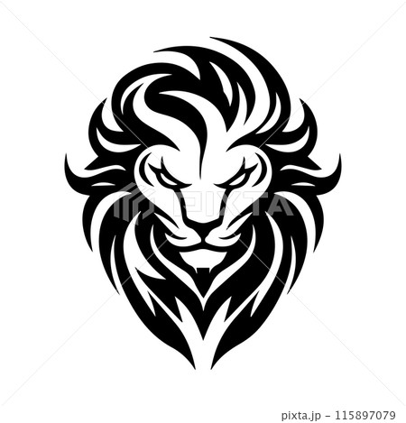 Fire Lion icon or modern line symbol. Vector line art and icon design with bold outline. Black and white Pixel Perfect minimalistic symbol isolated white background. Silhouette simple thin sign Fire Lion icon or modern line symbol. Vector line art and icon design with bold outline. Black and white Pixel Perfect minimalistic symbol isolated white background. Silhouette simple thin sign 115897079