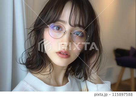 メガネ女子 メガネ女子 115897588