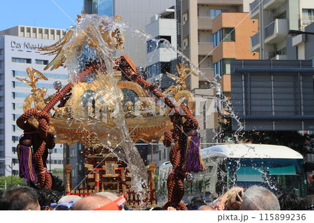富岡八幡宮のお神輿 江戸三大祭り 水かけ祭り 富岡八幡宮のお神輿 江戸三大祭り 水かけ祭り 115899236