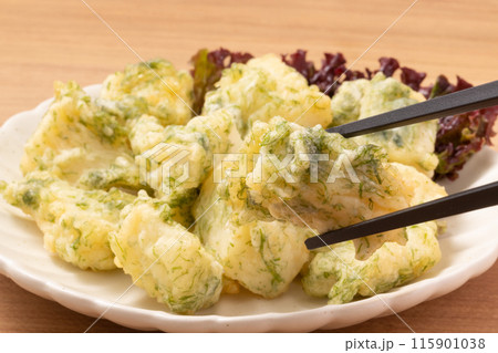 イカと青のりの天ぷら イカと青のりの天ぷら 115901038