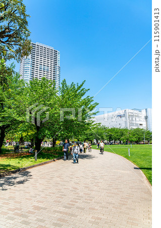 【東京都】爽やかな新緑が綺麗な錦糸公園 115901413