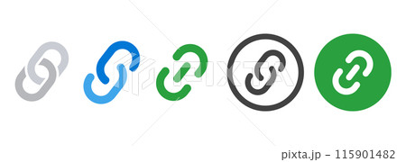 Hyperlink link chain symbol icon set collection attachment 115901482
