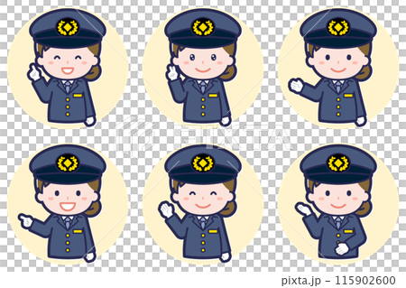 Female driver pose set_03 115902600