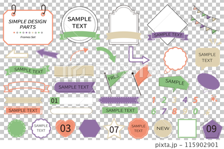 Easy to use, simple and stylish frame set in autumn and Halloween colors Easy to use, simple and stylish frame set in autumn and Halloween colors 115902901