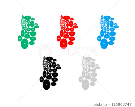 市町村入り地図_奈良県_デフォルメ-06 市町村入り地図_奈良県_デフォルメ-06 115903747