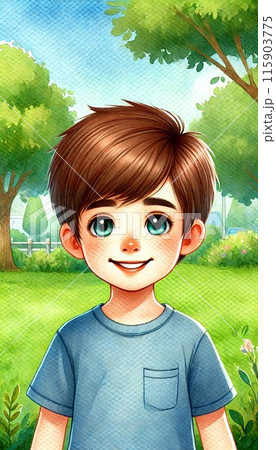 笑顔の少年 115903775