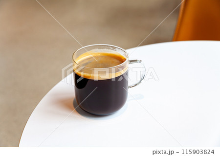 a cup of americano coffee on the table a cup of americano coffee on the table 115903824