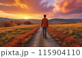 夕日に向かって 115904110