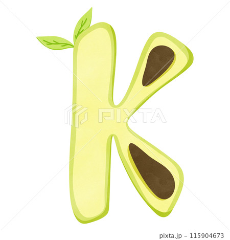Avocado font K Uppercase Avocado font K Uppercase 115904673