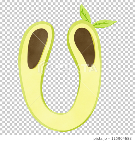 Avocado font U Uppercase 115904688